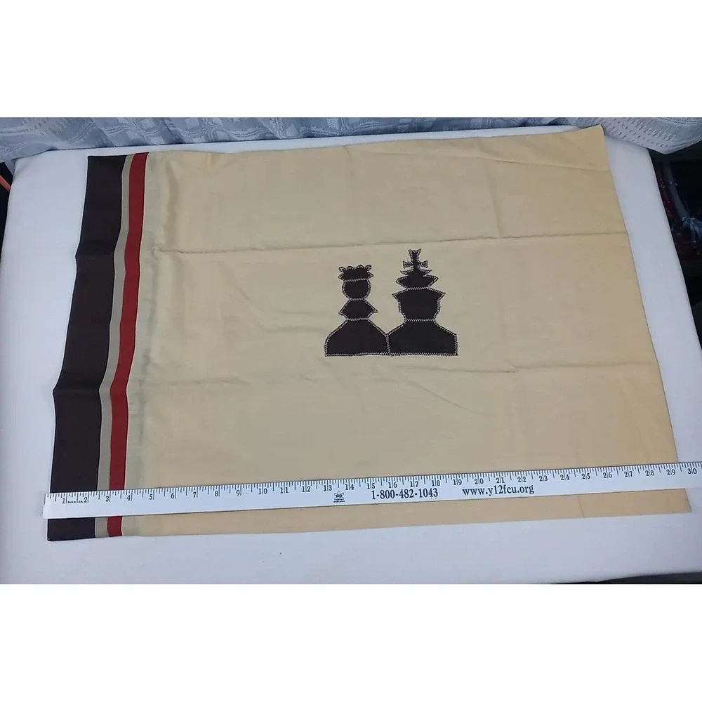 Vtg 2 Chess Piece King Size Pillow Cases King‎ & Queen Chess Piece Pillow Case